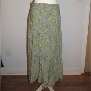 NATURAL LIFE Green Floral Maxi Skirt